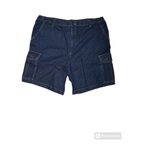 Kingsize‎ Big and Tall Cargo Jean Shorts with Elastic Sides size 44 Tall
